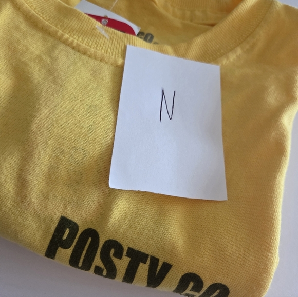 Nwt Posty Co. Yellow Men's T-Shirt Sz.M - Picture 7 of 7